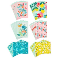 Hallmark Floral Motif Boxed Blank Notes Assortment, Pack Of 24