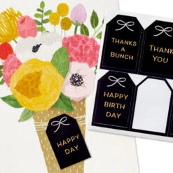 Hallmark Floral Vase Boxed Blank Notes With Customizable Stickers, Pack Of 10 -Hallmark Gift Shop Floral Vase Boxed Blank Note Cards With Stickers 3NOT1130 04