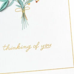 Hallmark Floral Bouquet Blank Quilled Paper Handmade Thinking Of You Card -Hallmark Gift Shop Flower Bouquet Quilled Flowers Signature 1099LAD3184 04