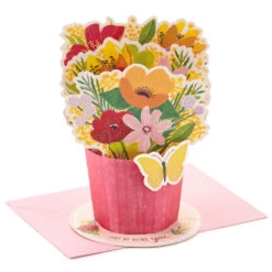 Hallmark Beautiful You Flower Bouquet 3D Pop-Up Card