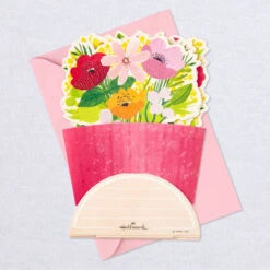 Hallmark Beautiful You Flower Bouquet 3D Pop-Up Card -Hallmark Gift Shop Flower Bouquet With Butterfly Mini 3D PopUp Thinking of You Card 699WDR1122 07