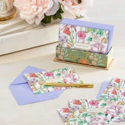 Hallmark So Grateful Floral Blank Thank You Notes, Pack Of 10 -Hallmark Gift Shop Flower Garden Thank You Note Cards Pack 3THK2176 06