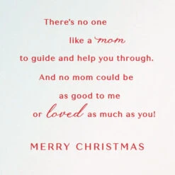 Hallmark No One Like You Christmas Card For Mom -Hallmark Gift Shop Flowers and Cardinal Mom Christmas Card 799XZH2219 03