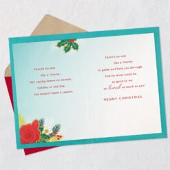 Hallmark No One Like You Christmas Card For Mom -Hallmark Gift Shop Flowers and Cardinal Mom Christmas Card 799XZH2219 04