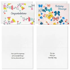 Hallmark Floral Blessings Assorted All-Occasion Cards, Pack Of 16 -Hallmark Gift Shop Flowers and Faith Celebration Cards Assortment 5STZ1336 03