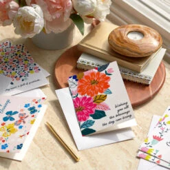 Hallmark Floral Blessings Assorted All-Occasion Cards, Pack Of 16 -Hallmark Gift Shop Flowers and Faith Celebration Cards Assortment 5STZ1336 07