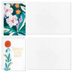 Hallmark Sending A Hug Assorted Blank Cards, Pack Of 12 -Hallmark Gift Shop Flowers and Vines Thinking of You Cards Assortment 3EDX2030 03