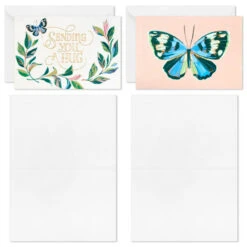 Hallmark Sending A Hug Assorted Blank Cards, Pack Of 12 -Hallmark Gift Shop Flowers and Vines Thinking of You Cards Assortment 3EDX2030 04