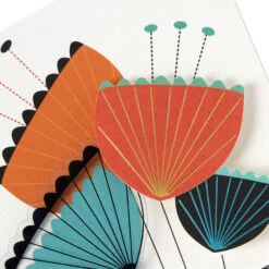 Hallmark Folk Art Flowers Blank Card -Hallmark Gift Shop Folk Art Flowers Blank Card 759M1997 03