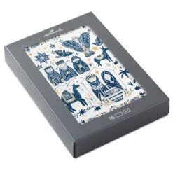 Hallmark Folk Art Manger Scene Boxed Christmas Cards, Pack Of 16