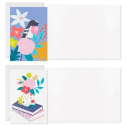 Hallmark Assorted Folk-Art Floral Blank Cards, Pack Of 12 -Hallmark Gift Shop FolkArt Floral Cards Assortment 3EDX1182 03
