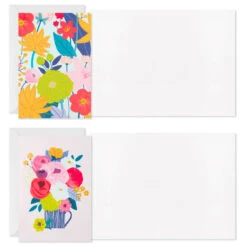 Hallmark Assorted Folk-Art Floral Blank Cards, Pack Of 12 -Hallmark Gift Shop FolkArt Floral Cards Assortment 3EDX1182 04
