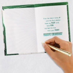 Hallmark Hope You Feel The Game Day Love Birthday Card -Hallmark Gift Shop Football on Field Birthday Card 699HBD4635 06