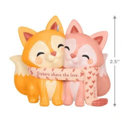 Hallmark Sisters Share The Love 2025 Ornament -Hallmark Gift Shop Fox Sisters Keepsake Ornament 5QGO1475 04