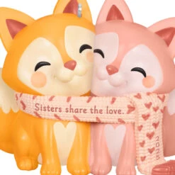 Hallmark Sisters Share The Love 2025 Ornament -Hallmark Gift Shop Fox Sisters Keepsake Ornament 5QGO1475 06