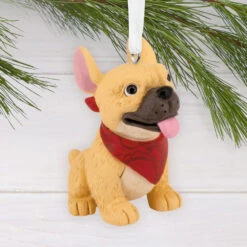 French Bulldog Hallmark Ornament -Hallmark Gift Shop French Bulldog Christmas Ornament 1HGO3591 02