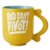 Hallmark Friends Pivot Sculpted Mug, 19 Oz. -Hallmark Gift Shop Friends Bad Day Pivot Yellow Coffee Mug 1PCL1000 01