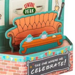 Hallmark Friends The One Where We Celebrate Pop-Up Card -Hallmark Gift Shop Friends Central Perk Coffee Shop and Couch Card 5RZW1204 04
