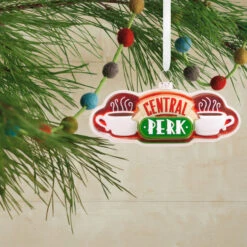 Friends Central Perk Sign Blown Glass Hallmark Ornament -Hallmark Gift Shop Friends Central Perk Sign Glass Christmas Ornament 3HCM1051 02