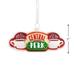 Friends Central Perk Sign Blown Glass Hallmark Ornament -Hallmark Gift Shop Friends Central Perk Sign Glass Christmas Ornament 3HCM1051 04