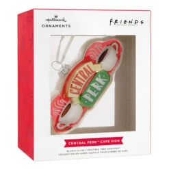 Friends Central Perk Sign Blown Glass Hallmark Ornament -Hallmark Gift Shop Friends Central Perk Sign Glass Christmas Ornament 3HCM1051 08