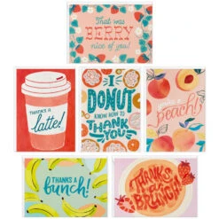 Hallmark Fun Foods Thank-You Note Cards, Pack Of 36