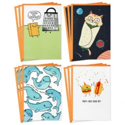 Hallmark Cheesy Puns Assorted Funny Cards, Pack Of 12