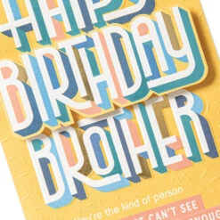 Hallmark Lucky To Have You As My Brother Birthday Card -Hallmark Gift Shop Fun Lettering Birthday Card for Brother 659MAN4270 04