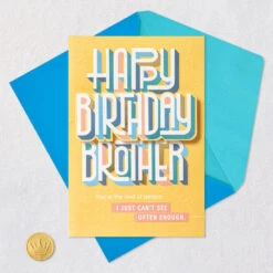 Hallmark Lucky To Have You As My Brother Birthday Card -Hallmark Gift Shop Fun Lettering Birthday Card for Brother 659MAN4270 05