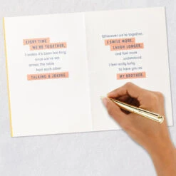 Hallmark Lucky To Have You As My Brother Birthday Card -Hallmark Gift Shop Fun Lettering Birthday Card for Brother 659MAN4270 06