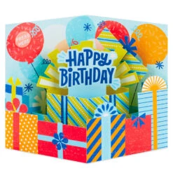 Hallmark Big Presents And Balloons Musical 3D Pop-Up Birthday Card With Light -Hallmark Gift Shop Gifts Musical 3D PopUp Birthday Card With Light 899ARH1494 02