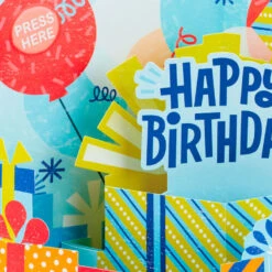 Hallmark Big Presents And Balloons Musical 3D Pop-Up Birthday Card With Light -Hallmark Gift Shop Gifts Musical 3D PopUp Birthday Card With Light 899ARH1494 04