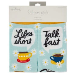 Hallmark Gilmore Girls Life's Short, Talk Fast Crew Socks -Hallmark Gift Shop Gilmore Girls Lifes Short Talk Fast Crew Socks 1PCL1011 04