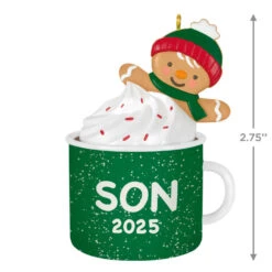 Hallmark Son Gingerbread Boy In Mug 2025 Ornament -Hallmark Gift Shop Gingerbread Boy in Son Mug 2025 Keepsake Ornament 5QGO1472 04