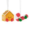 Better Together Gingerbread House And Candy Cane Shatterproof Hallmark Ornaments, Set Of 2 -Hallmark Gift Shop Gingerbread House Candy Cane Christmas Ornaments 1HAJ2162 01