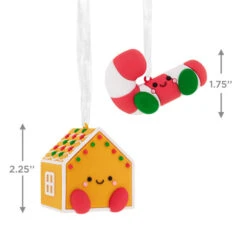 Better Together Gingerbread House And Candy Cane Shatterproof Hallmark Ornaments, Set Of 2 -Hallmark Gift Shop Gingerbread House Candy Cane Christmas Ornaments 1HAJ2162 04