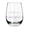 Girls Night Out Bail Me Out Stemless Wine Glass, 16 Oz. -Hallmark Gift Shop Girls Night Out Bail Me Out Stemless Wine Glass PWSC6001 01