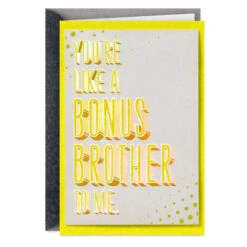 Hallmark Like A Bonus Brother To Me Birthday Card For Brother-in-Law