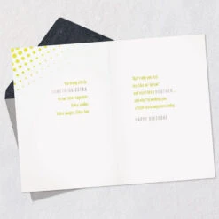 Hallmark Like A Bonus Brother To Me Birthday Card For Brother-in-Law -Hallmark Gift Shop Glitter Lettering Yellow Birthday Card for BrotherinLaw 759MAN4143 04