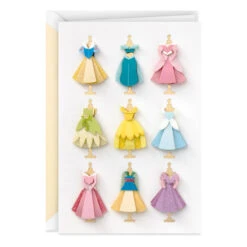 Hallmark Disney Princess Dresses Blank Card