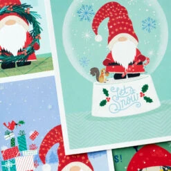 Hallmark Gnome Holiday Fun Boxed Christmas Cards Assortment, Pack Of 16 -Hallmark Gift Shop Gnome Holiday Fun Boxed Christmas Cards Assortment 5XPX2465 04