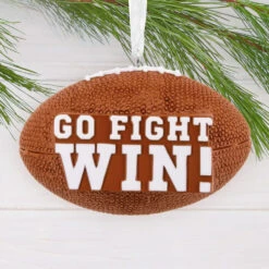 Go Fight Win Football Hallmark Ornament -Hallmark Gift Shop Go Fight Win Football Christmas Ornament 1HGO3648 02