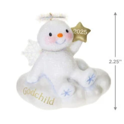 Hallmark Godchild Snow Angel 2025 Ornament -Hallmark Gift Shop Godchild Snow Angel With Star Keepsake Ornament 5QGO1702 04