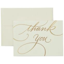 Hallmark Gold Borders Thank You Notes, Box Of 40 -Hallmark Gift Shop Gold Borders Thank You Notes Box of 50 root 1399TYN1209 TYN1209 1470 3.jpg Source Image