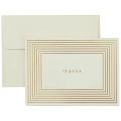 Hallmark Gold Borders Thank You Notes, Box Of 40 -Hallmark Gift Shop Gold Borders Thank You Notes Box of 50 root 1399TYN1209 TYN1209 1470 4.jpg Source Image