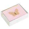 Hallmark Gold Butterfly On Pink Blank Note Cards, Box Of 8 -Hallmark Gift Shop Gold Butterfly on Pink Blank Note Cards 1499CNT1125 01