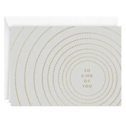 Hallmark Concentric Circles So Kind Of You Blank Thank You Notes, Pack Of 10 -Hallmark Gift Shop Gold Dot Circles Blank Thank You Note Cards Pack 3THK2577 02