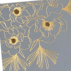 Hallmark Happy Forever Wedding Card -Hallmark Gift Shop Gold Flowers on Gray Signature Wedding Card 659LAD3199 04