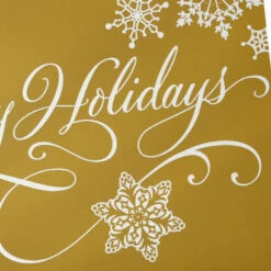 Hallmark Snowflakes And Script On Gold Boxed Christmas Cards, Pack Of 16 -Hallmark Gift Shop Gold Foil Happy Holidays Boxed Christmas Cards 1XPX2673 05