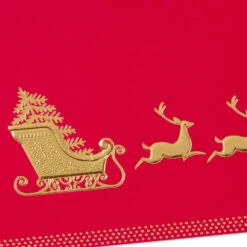 Hallmark Elegant Sleigh On Red Boxed Christmas Cards, Pack Of 16 -Hallmark Gift Shop Gold Foil Sleigh on Red Boxed Christmas Cards 1XPX2588 05